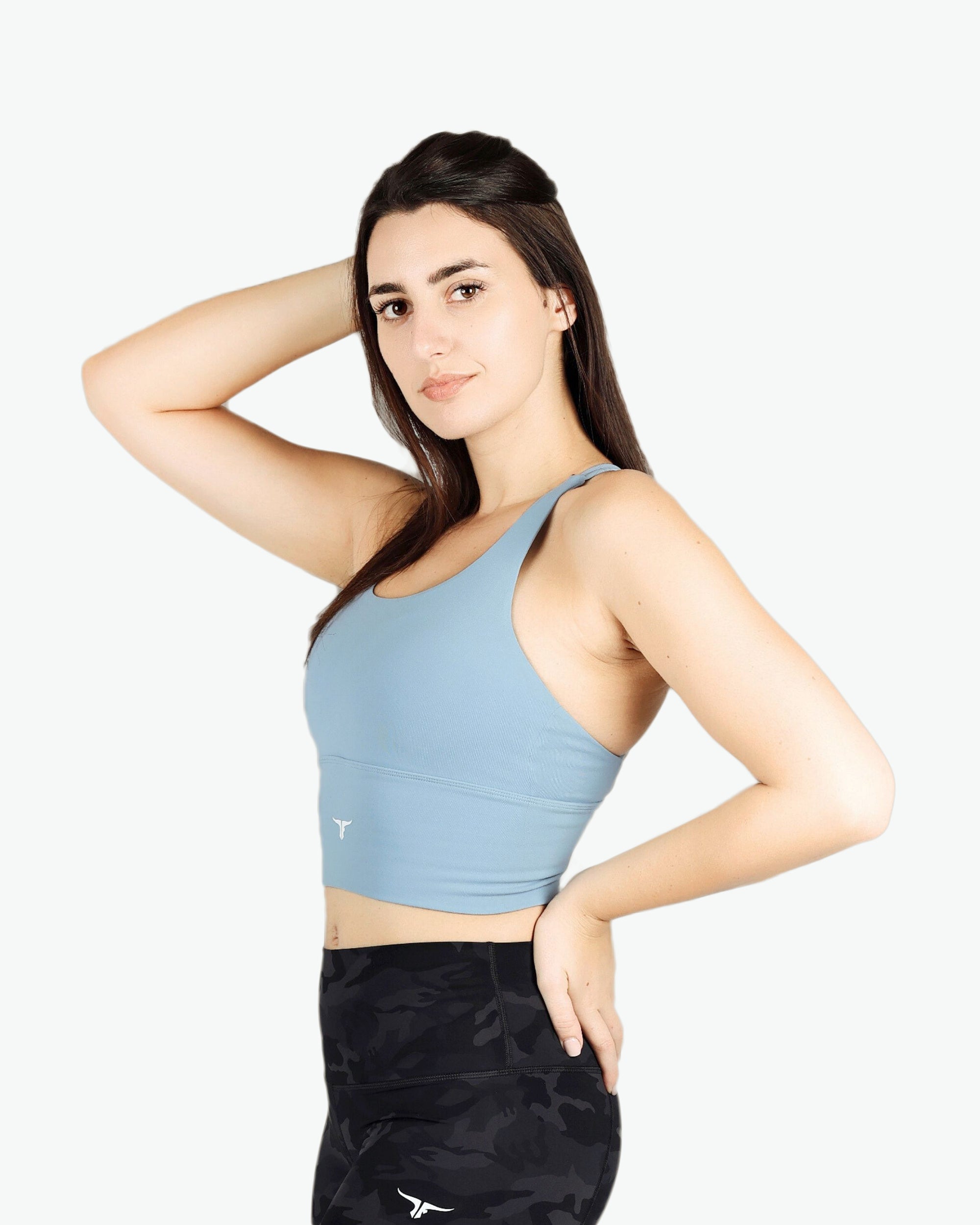 AeroFit High-intensity Long Line Sports Bra & High Waisted Skinny Camo Shorts Combo - THUGFIT