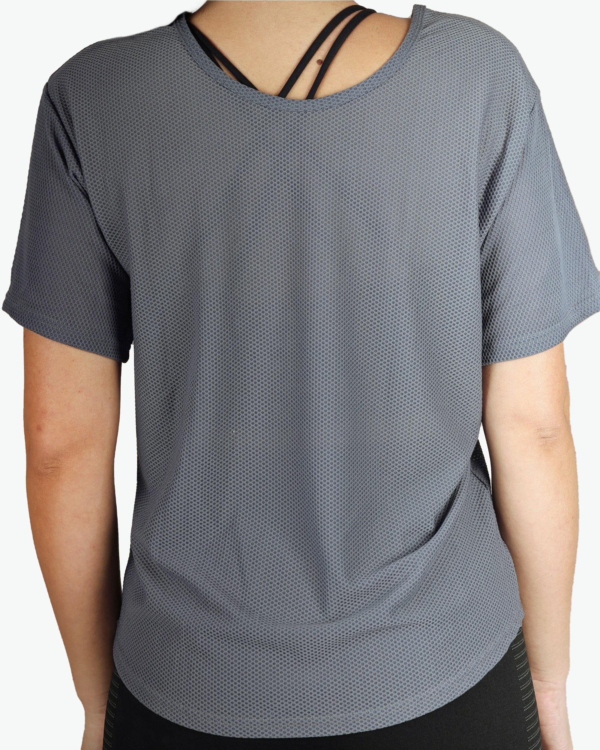 Loose Short Sleeve Mesh Crop Top - THUGFIT