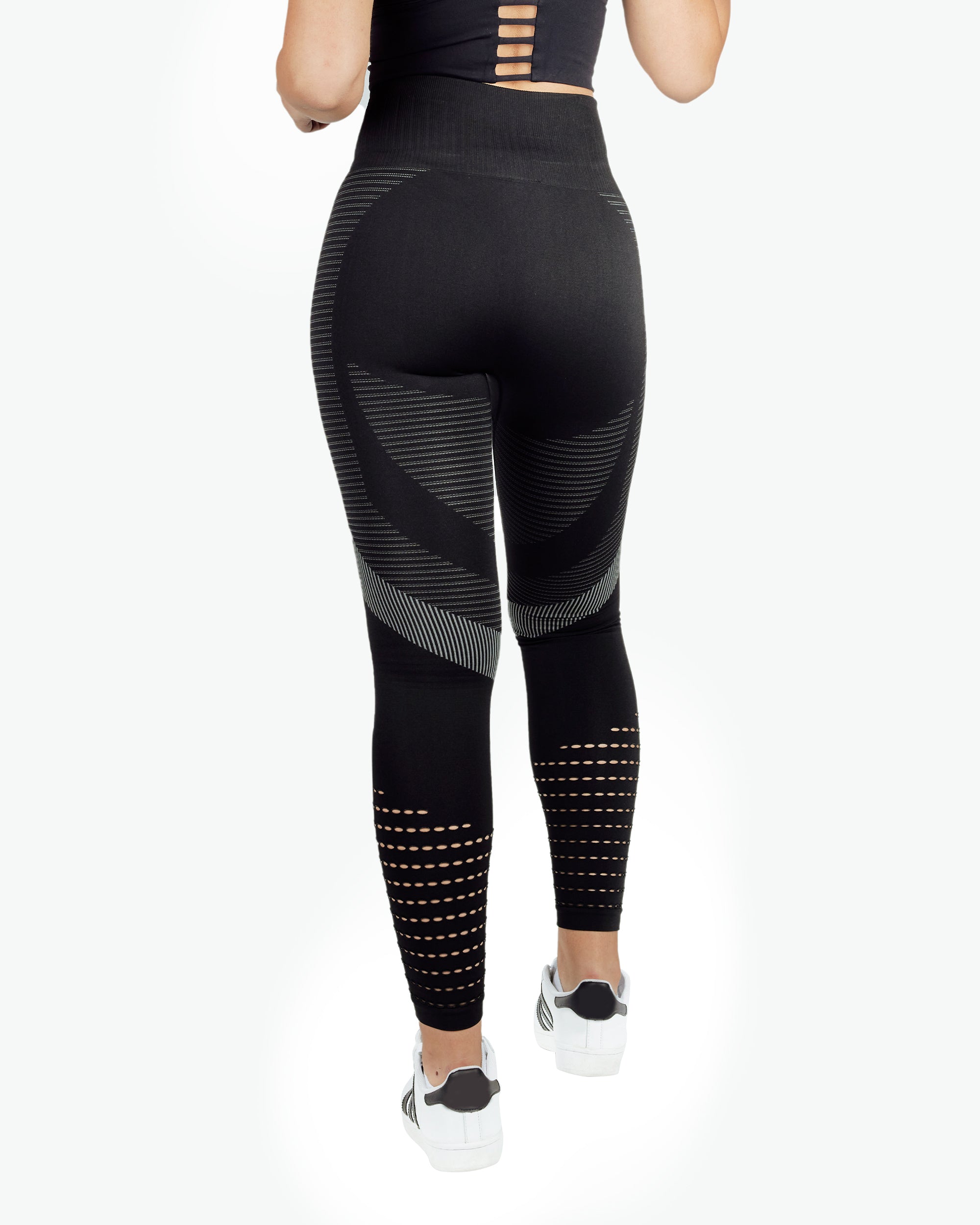 AeroFit High-intensity Long Line Sports Bra & SpinFit High Waist Hollow Workout Legging Combo - THUGFIT