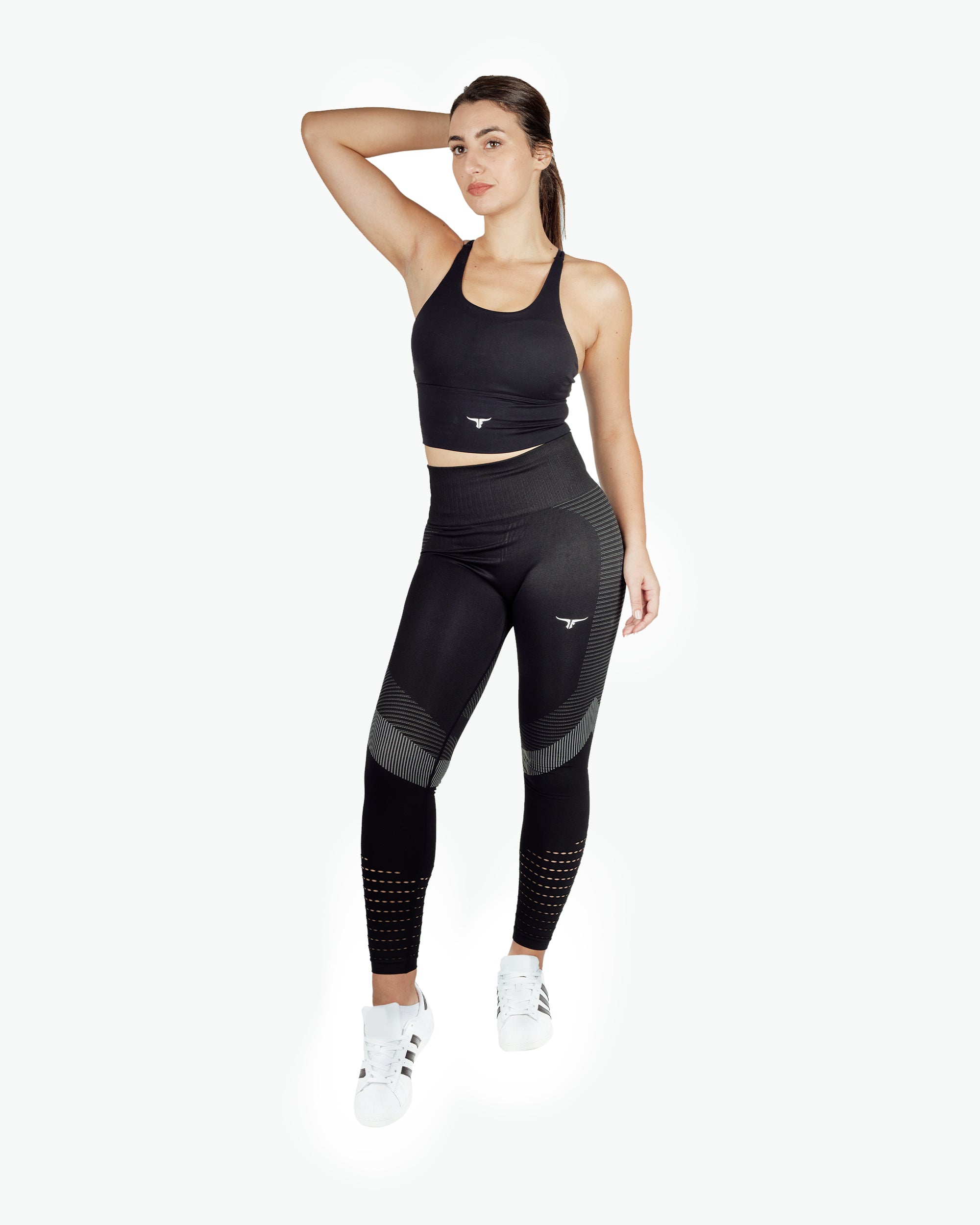 AeroFit High-intensity Long Line Sports Bra & SpinFit High Waist Hollow Workout Legging Combo - THUGFIT