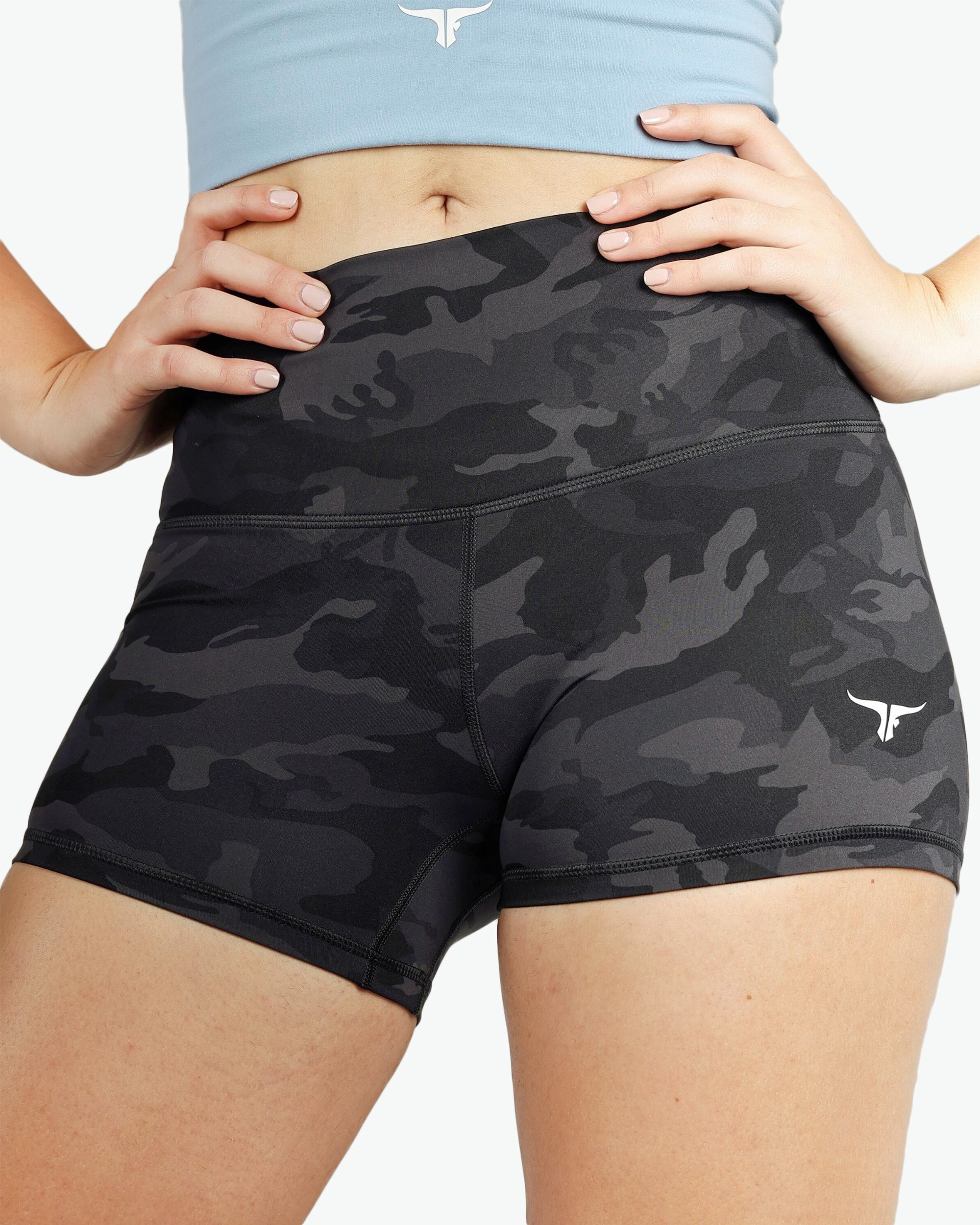 High Waisted Skinny  Shorts - THUGFIT
